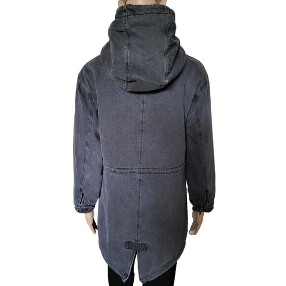 Zara Cozy and warm Distressed Denim Fall  Hoodie - Picture 6 of 6